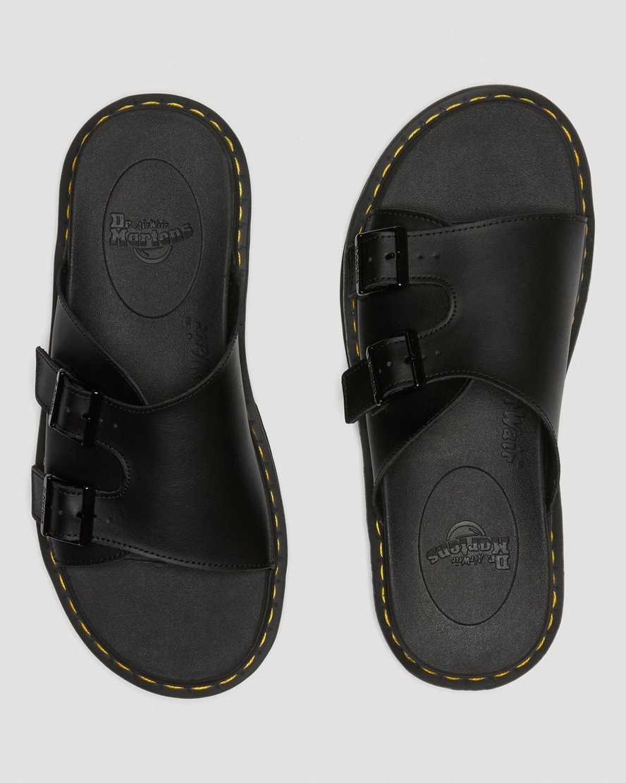 black dr martens dax mens slide sandals