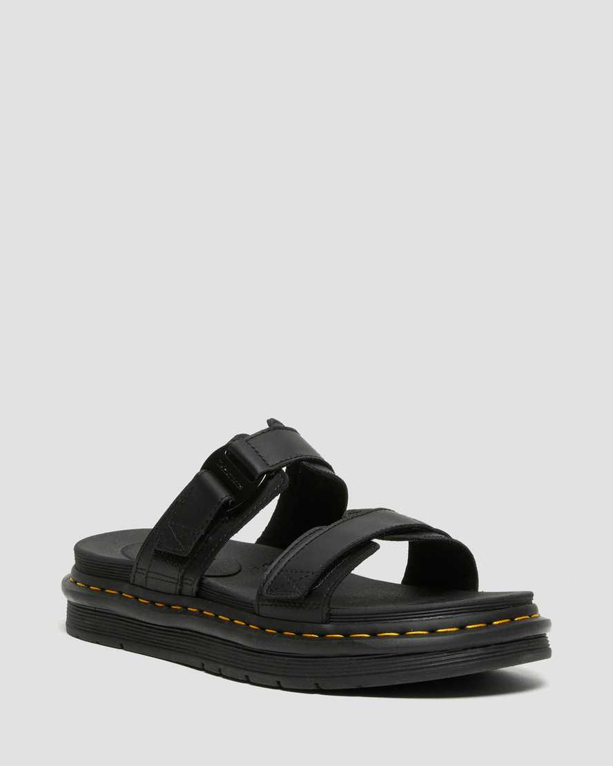 black dr martens chilton mens slide sandals