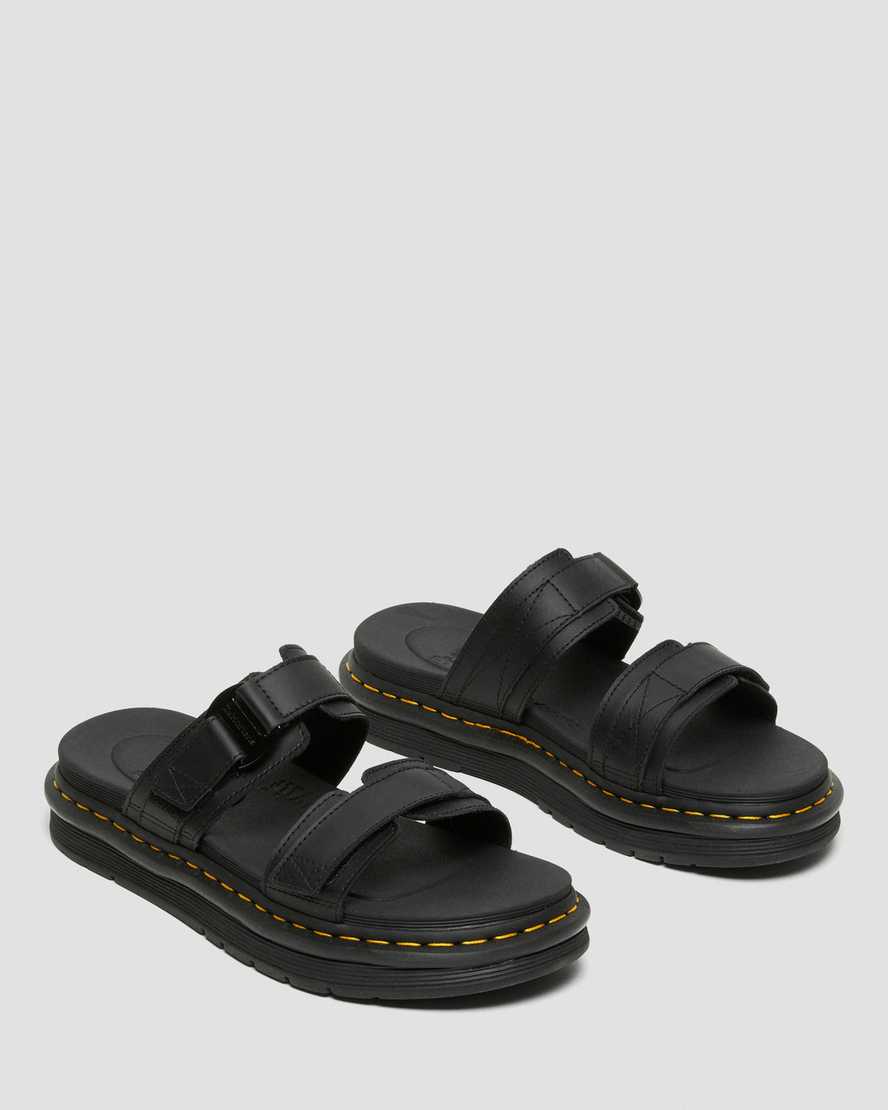 black dr martens chilton mens slide sandals