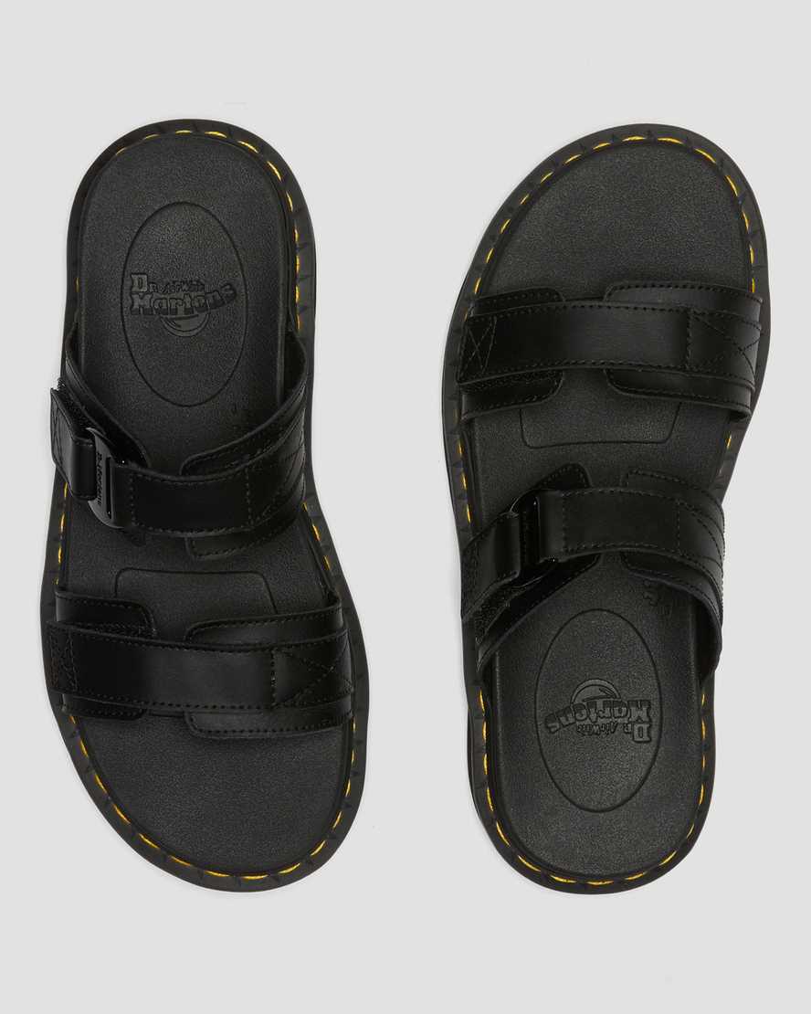black dr martens chilton mens slide sandals
