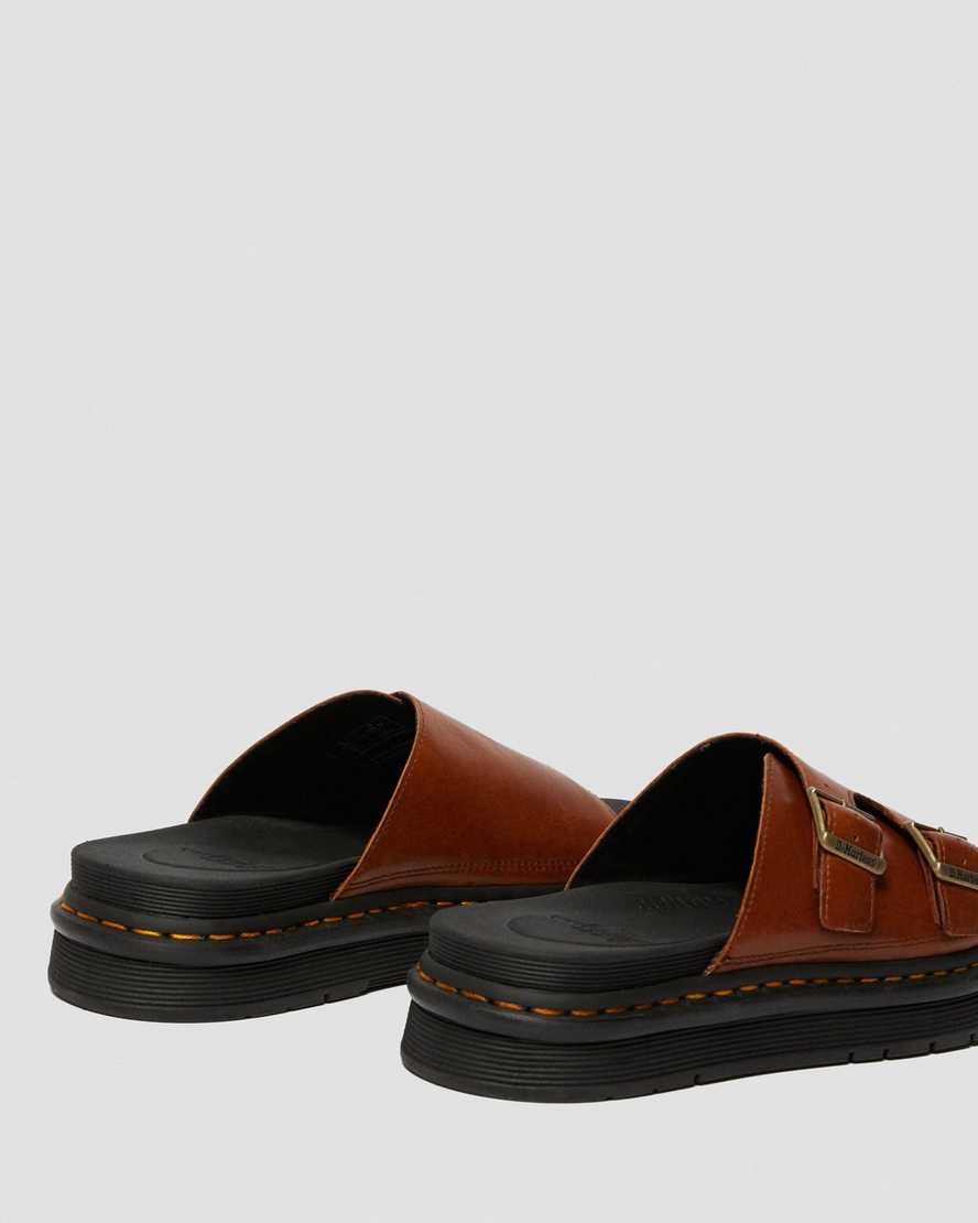 tan dr martens dax luxor mens slide sandals