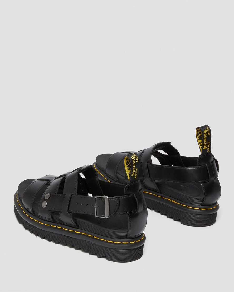 black dr martens terry mens strap sandals