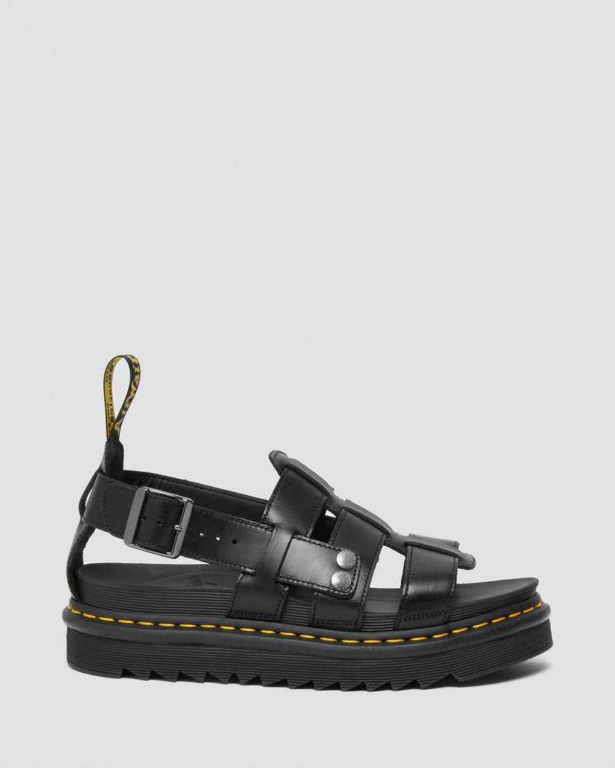 black dr martens terry mens strap sandals