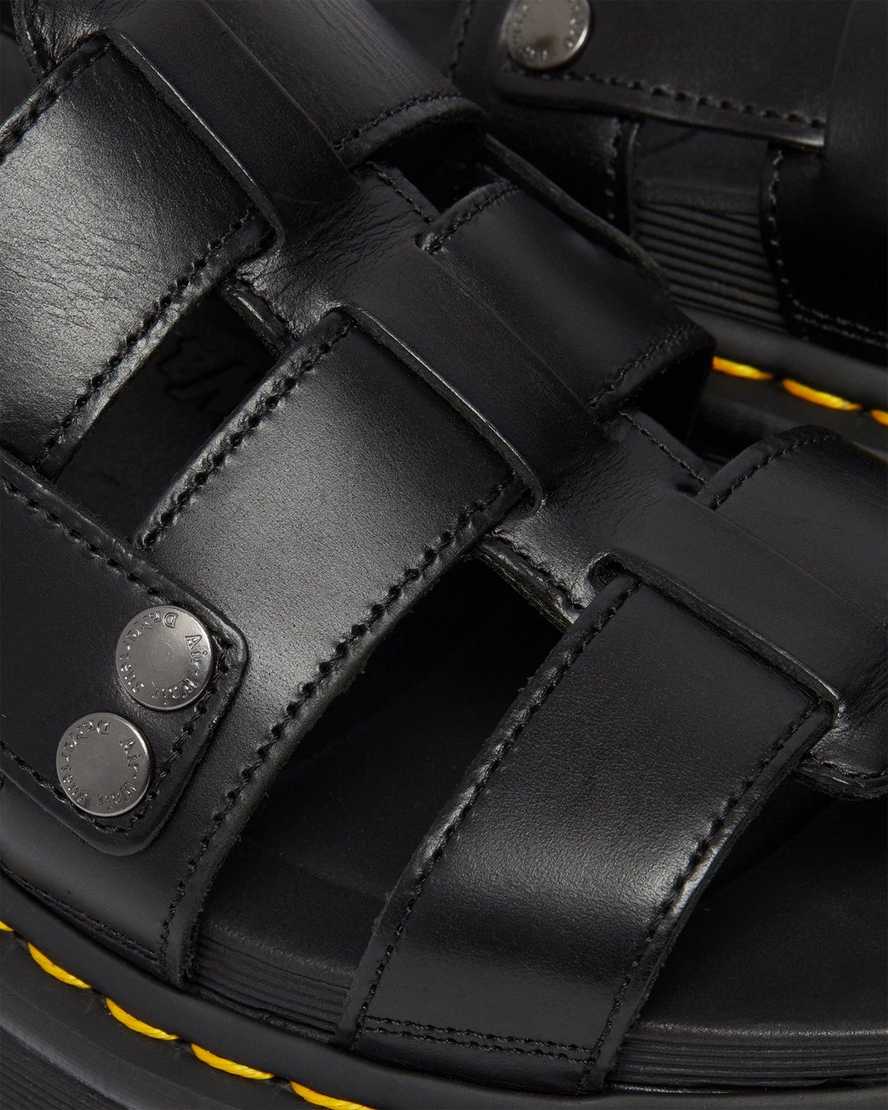 black dr martens terry mens strap sandals