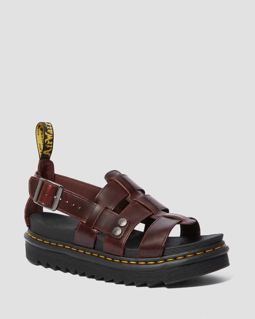 brown dr martens terry mens strap sandals