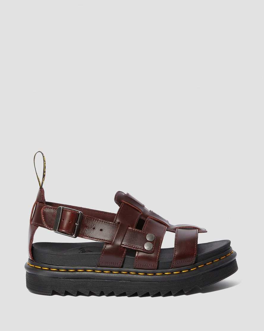 brown dr martens terry mens strap sandals