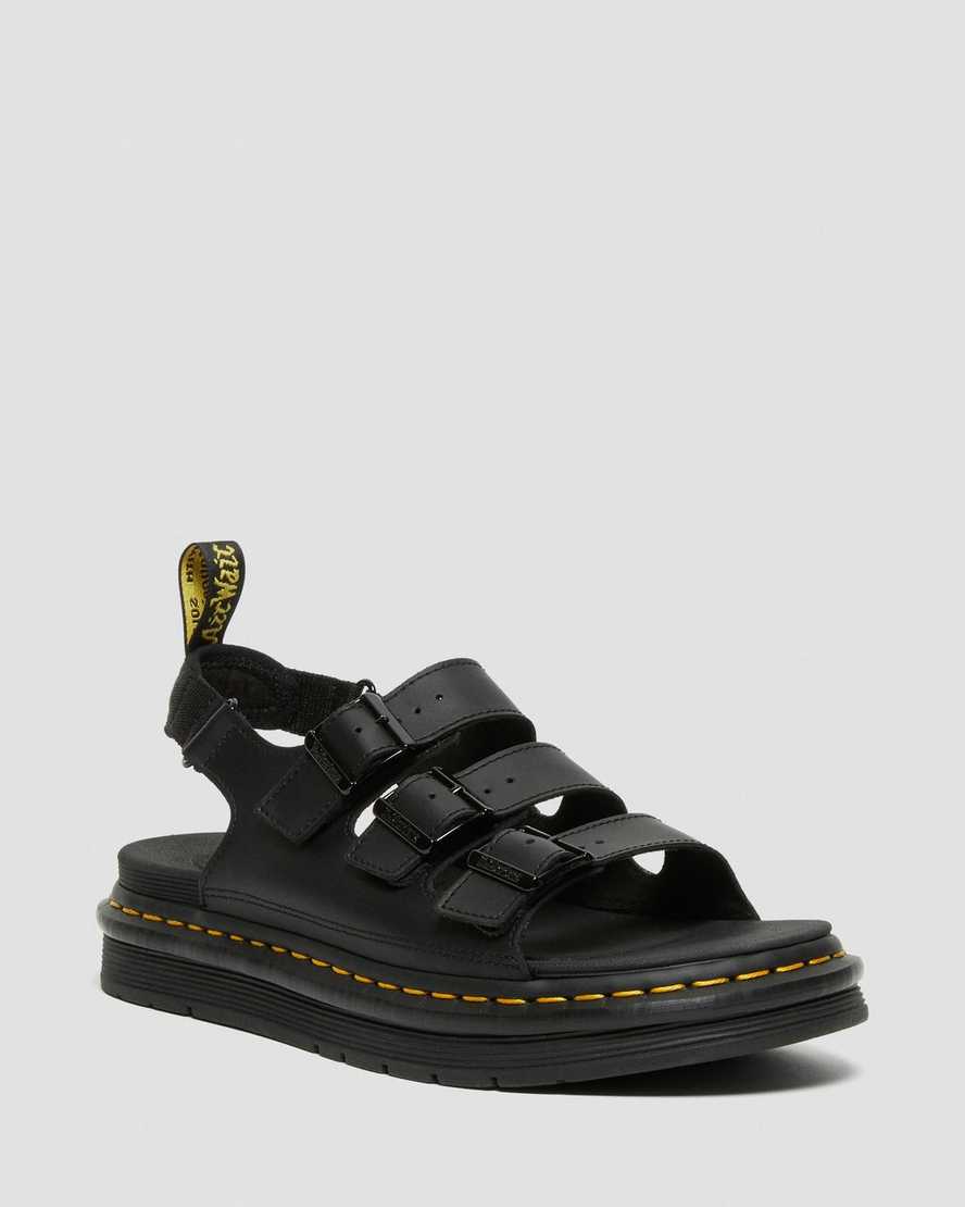 black dr martens soloman mens strap sandals