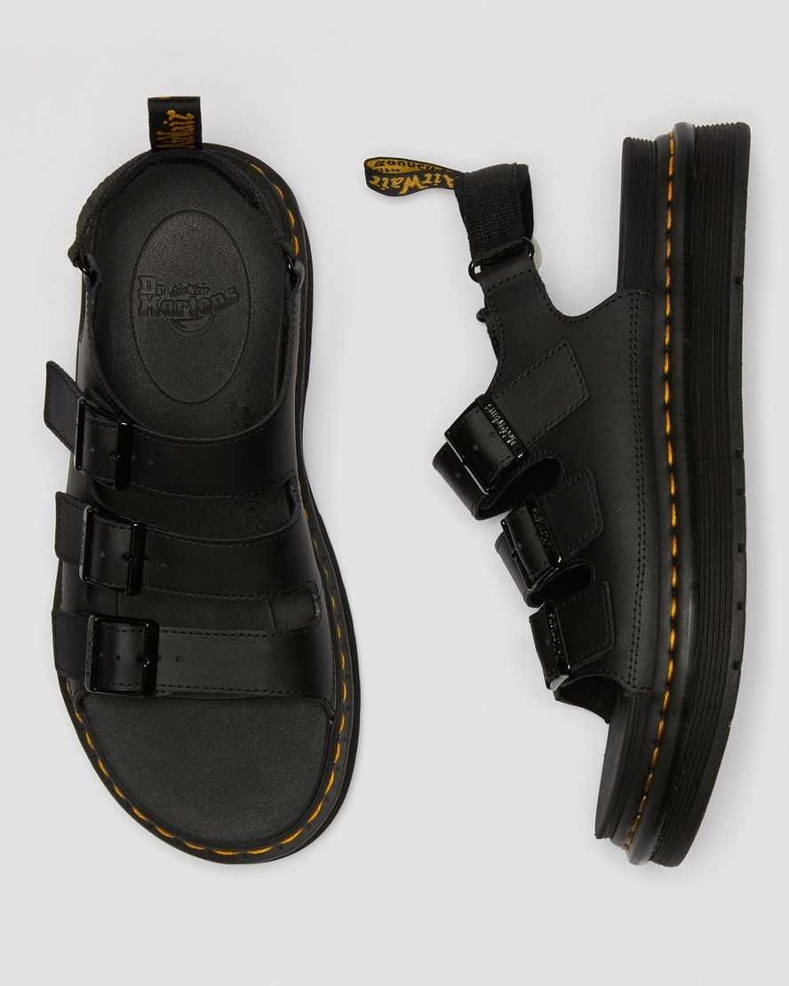 black dr martens soloman mens strap sandals
