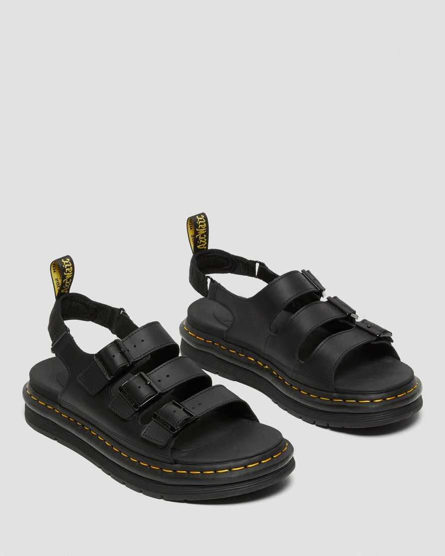 black dr martens soloman mens strap sandals