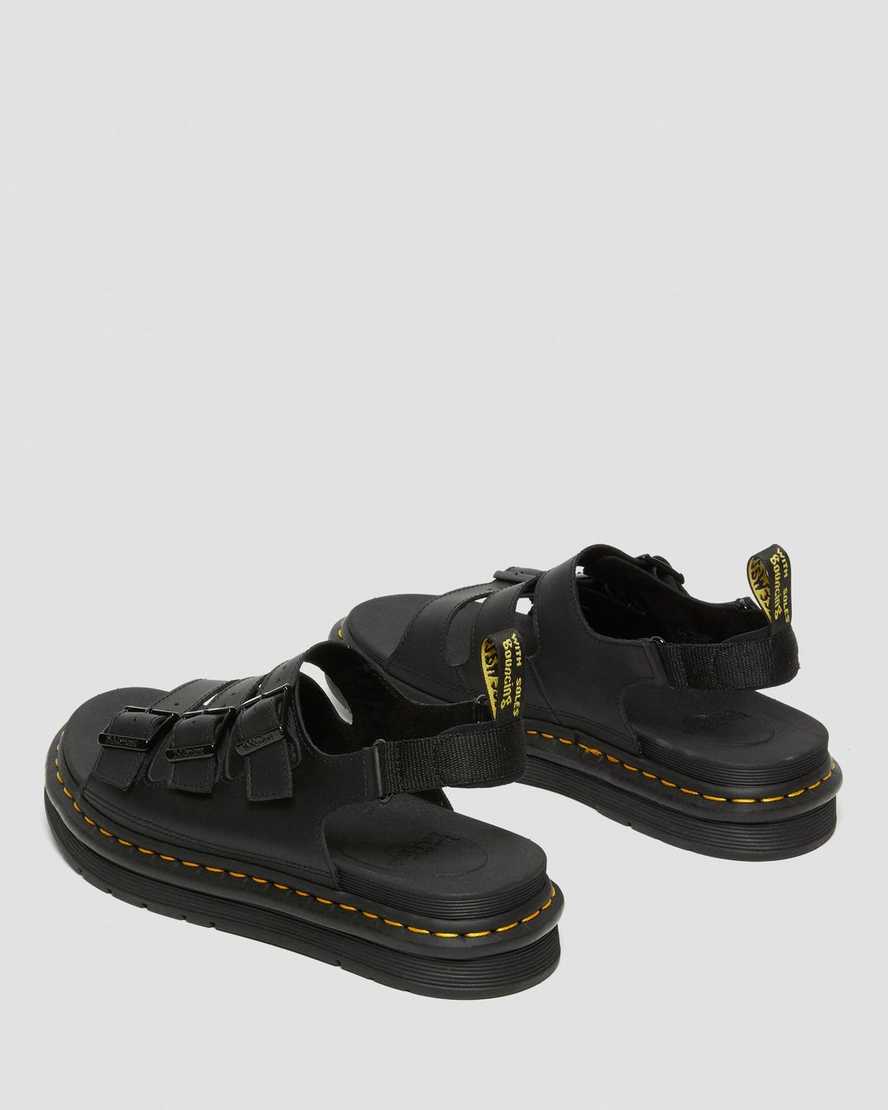 black dr martens soloman mens strap sandals