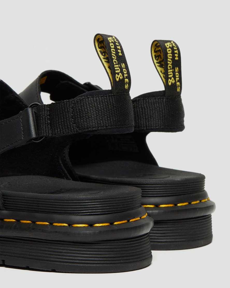 black dr martens soloman mens strap sandals