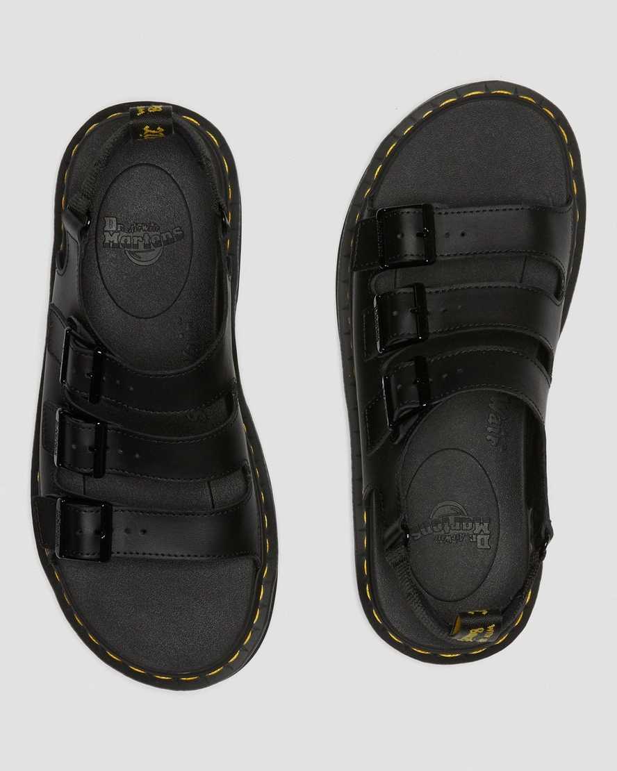 black dr martens soloman mens strap sandals