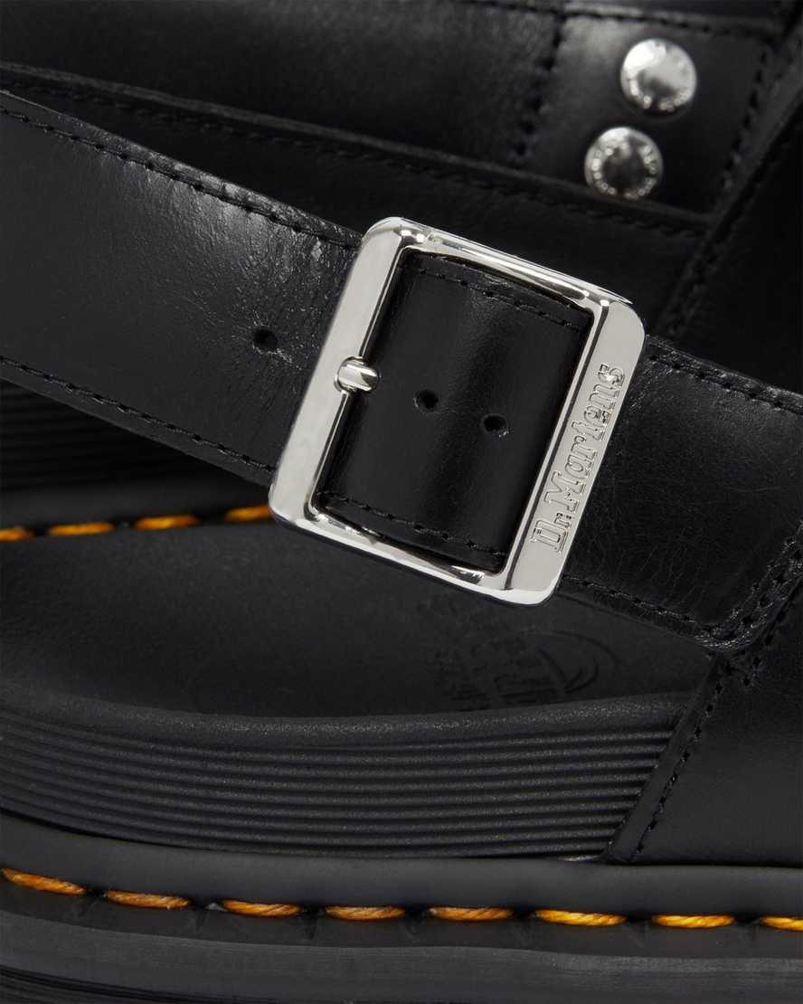 black dr martens terry ii mens strap sandals
