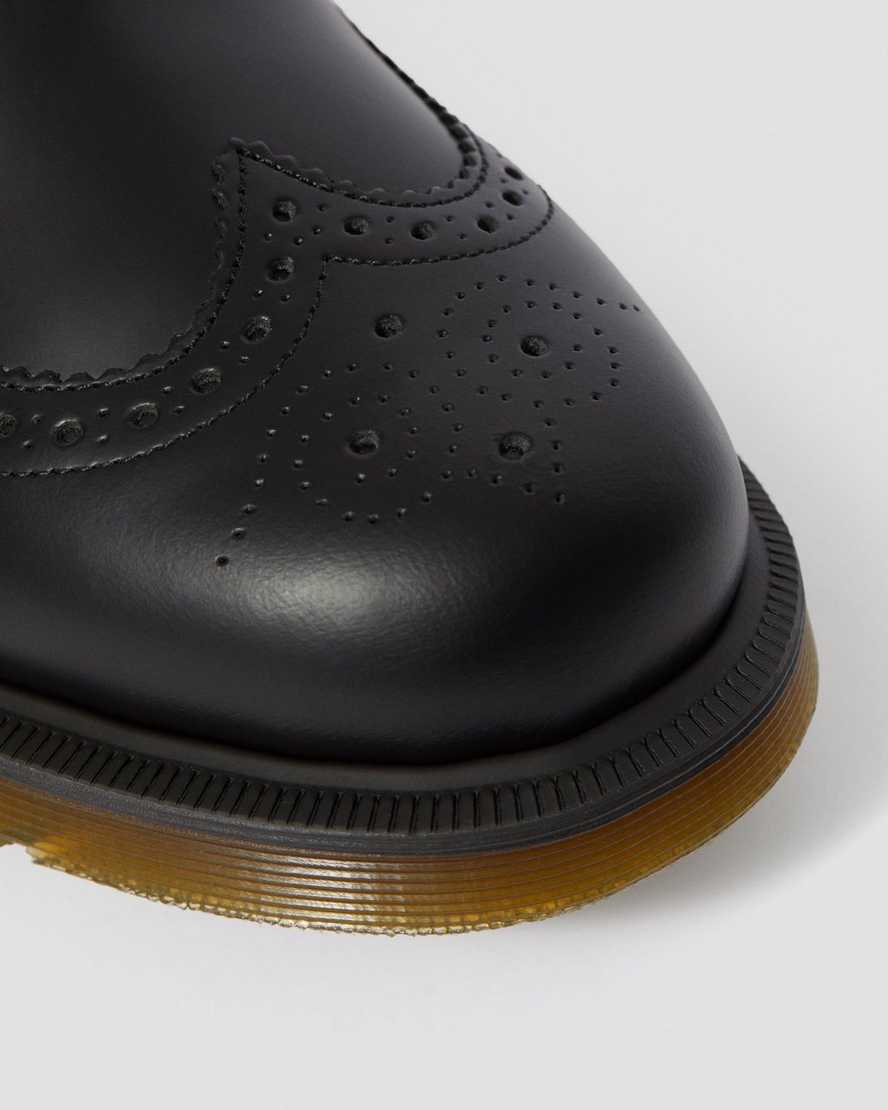 black dr martens 3989 smooth mens brogue shoes