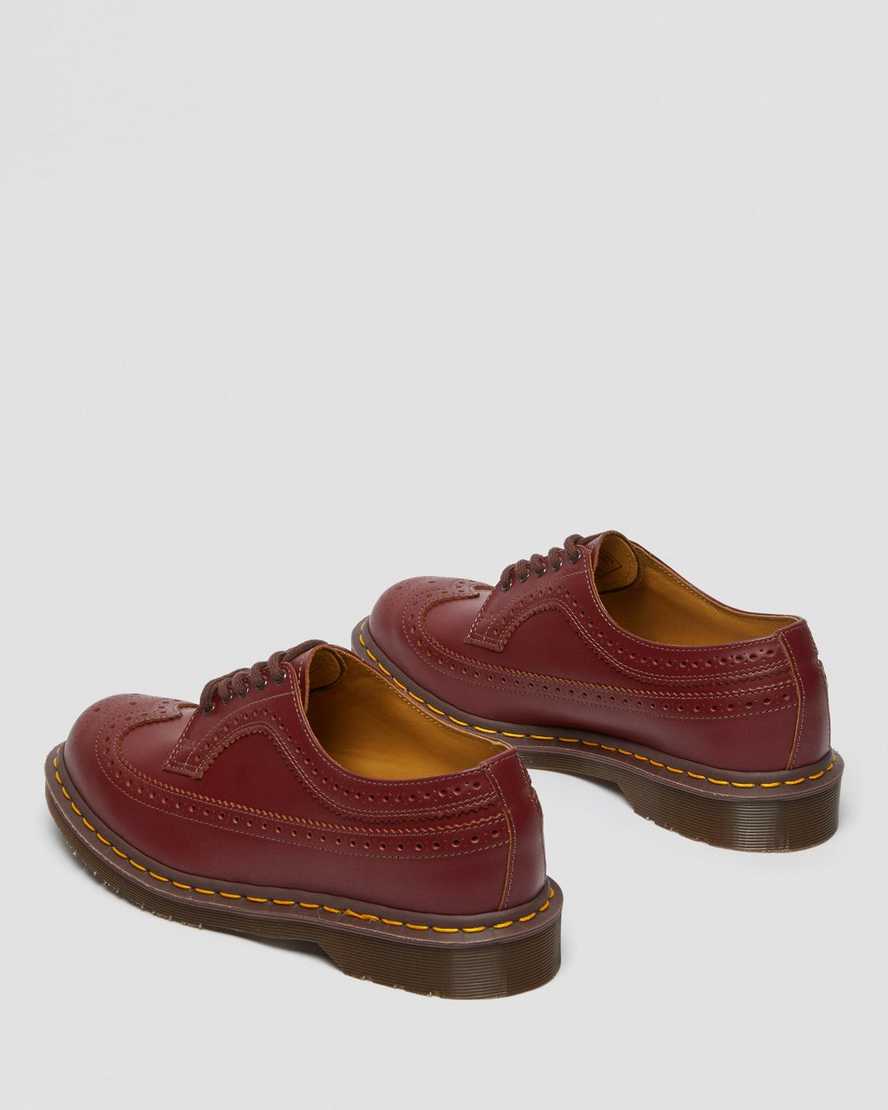 red dr martens 3989 vintage made in england mens brogue shoes
