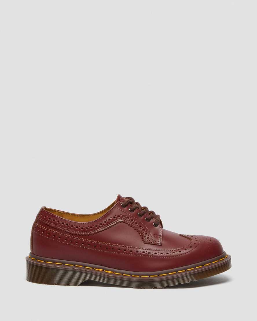 red dr martens 3989 vintage made in england mens brogue shoes