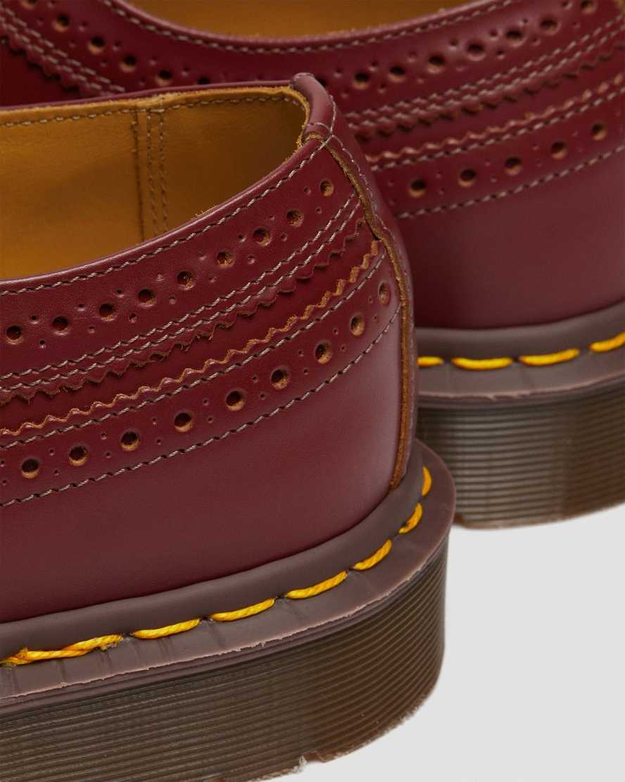 red dr martens 3989 vintage made in england mens brogue shoes