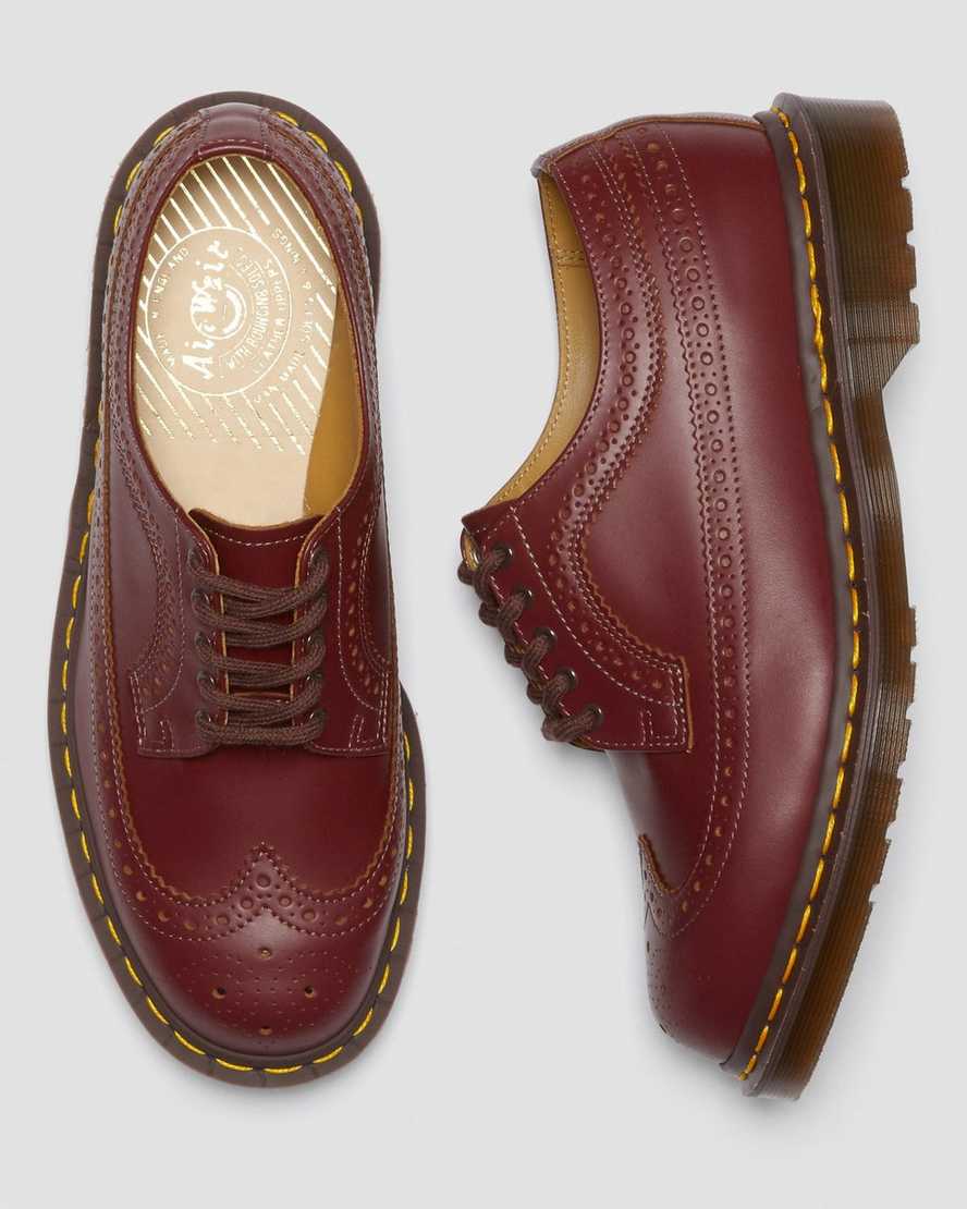 red dr martens 3989 vintage made in england mens brogue shoes