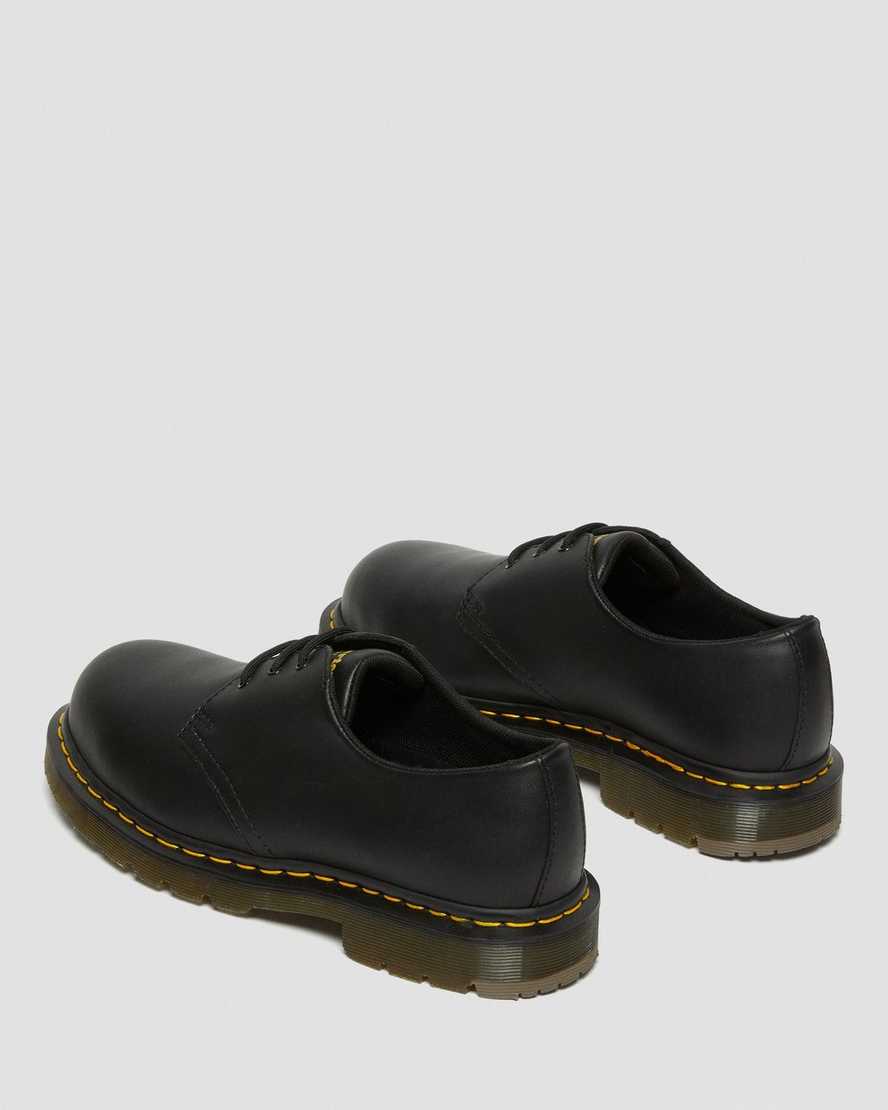 black dr martens 1461 slip resistant steel toe mens casual shoes