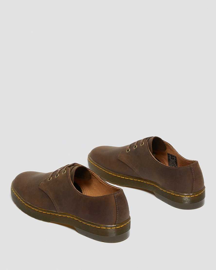brown dr martens coronado crazy horse mens casual shoes