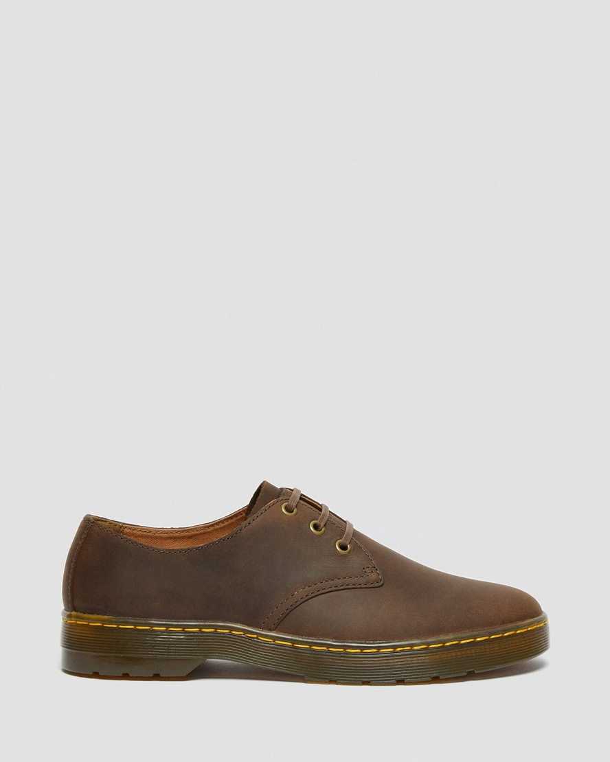 brown dr martens coronado crazy horse mens casual shoes