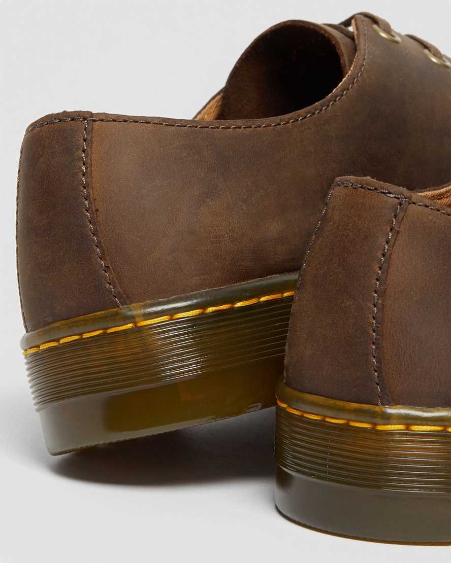 brown dr martens coronado crazy horse mens casual shoes