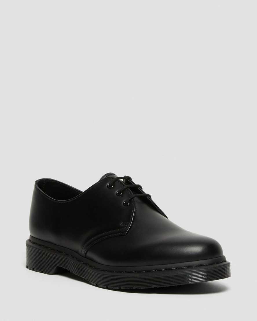 black dr martens 1461 mono smooth mens oxford shoes