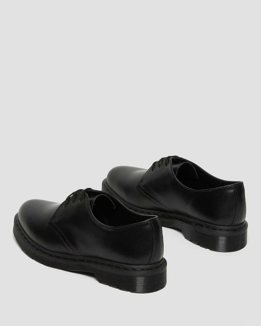 black dr martens 1461 mono smooth mens oxford shoes