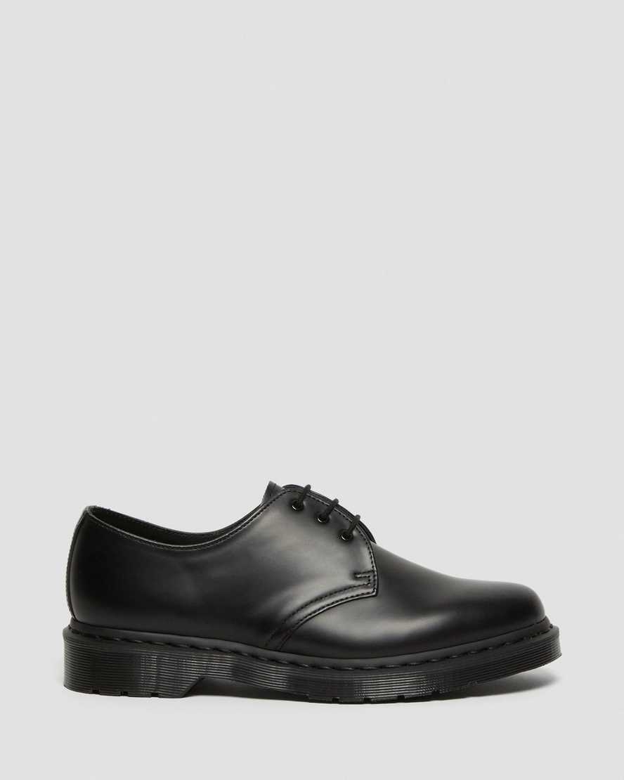 black dr martens 1461 mono smooth mens oxford shoes
