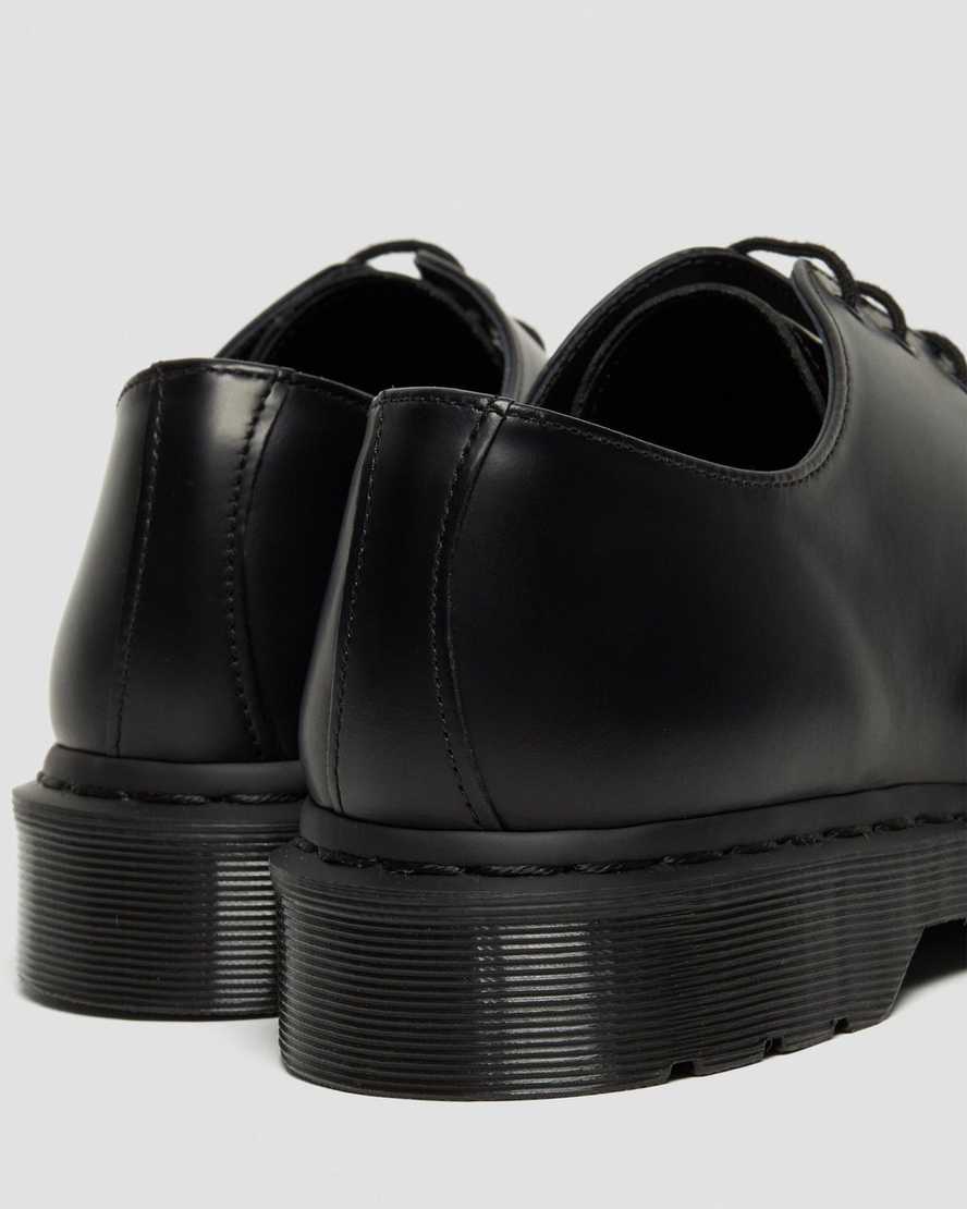 black dr martens 1461 mono smooth mens oxford shoes