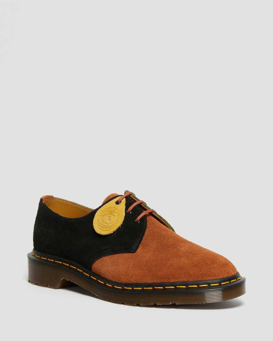 brown black dr martens 1461 made in england mens oxford shoes
