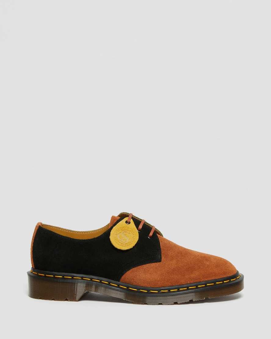 brown black dr martens 1461 made in england mens oxford shoes