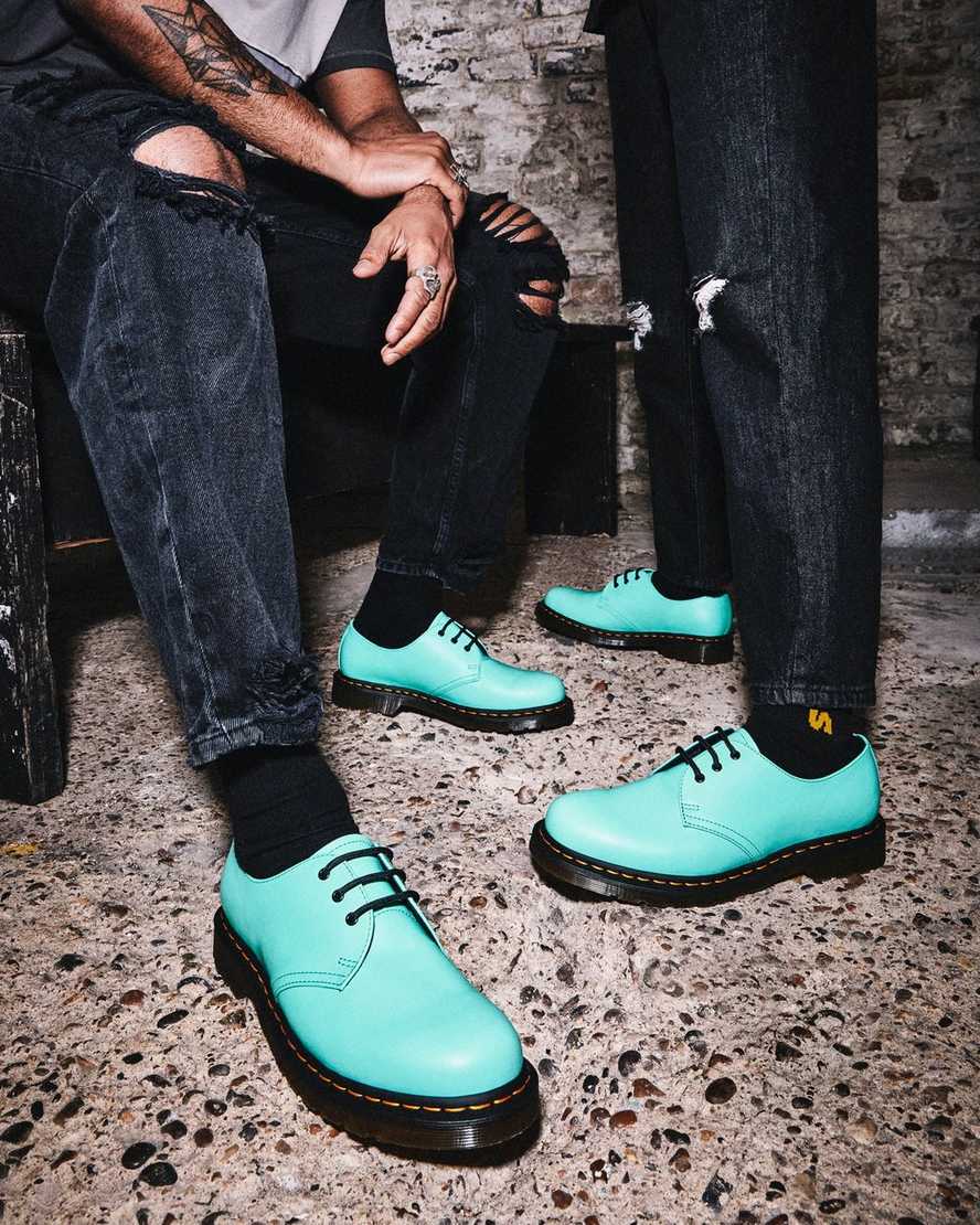 turquoise dr martens 1461 smooth mens oxford shoes