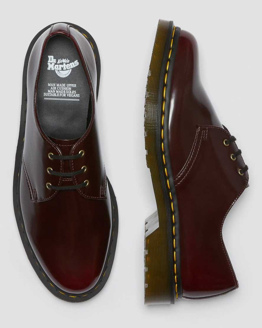 red dr martens 1461 mens oxford shoes