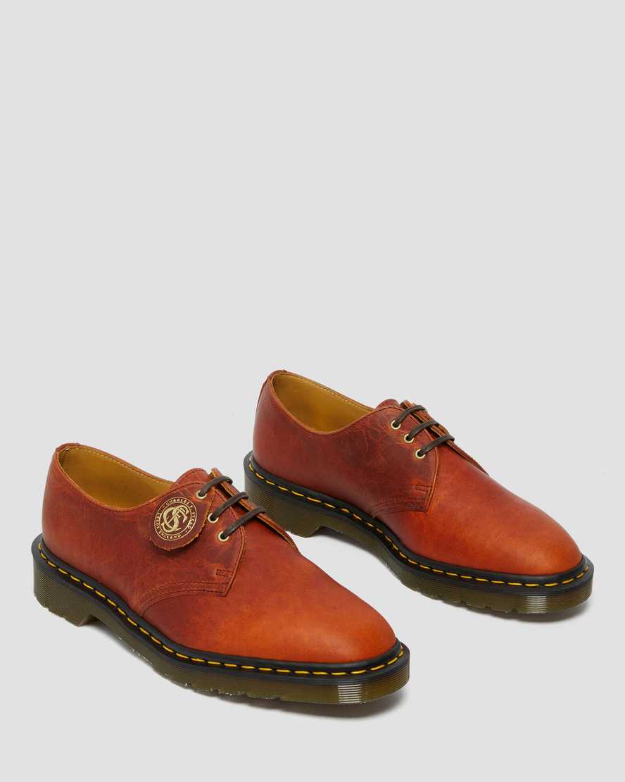 brown dr martens 1461 classic oil mens oxford shoes