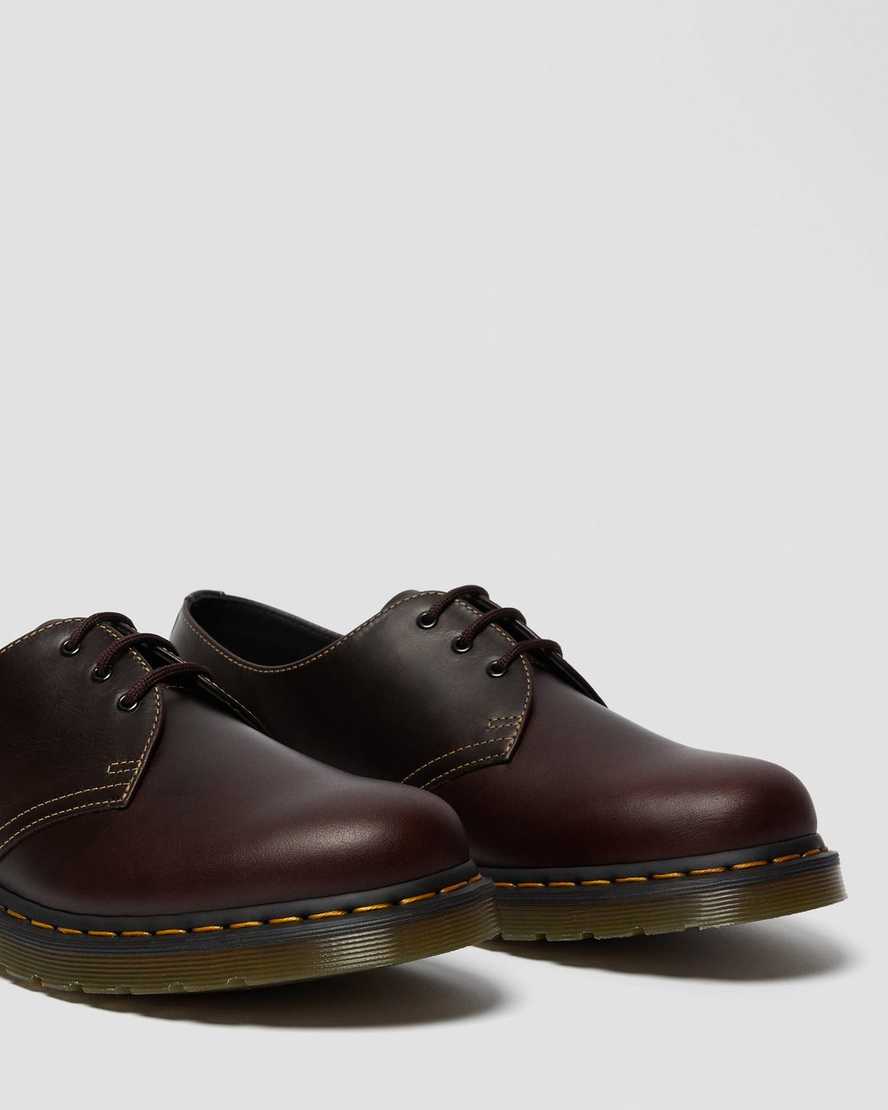 burgundy dr martens 1461 atlas mens oxford shoes