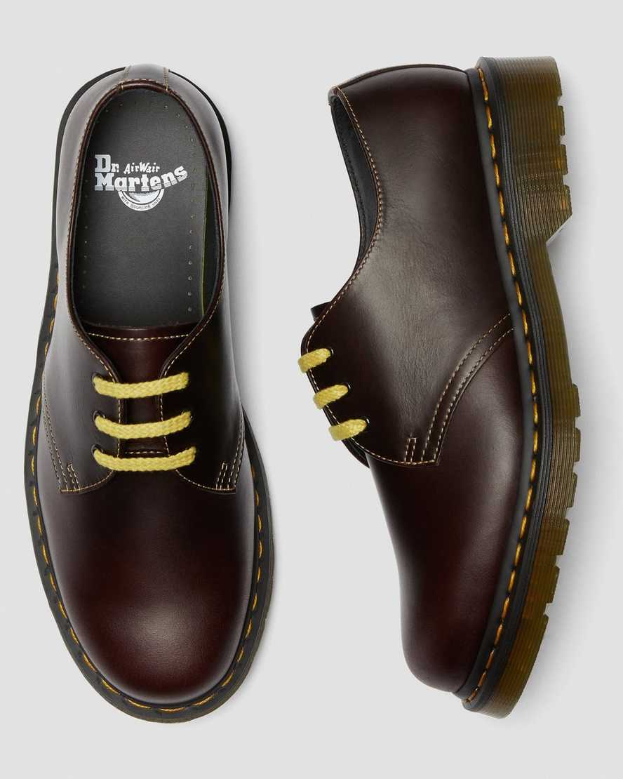burgundy dr martens 1461 atlas mens oxford shoes