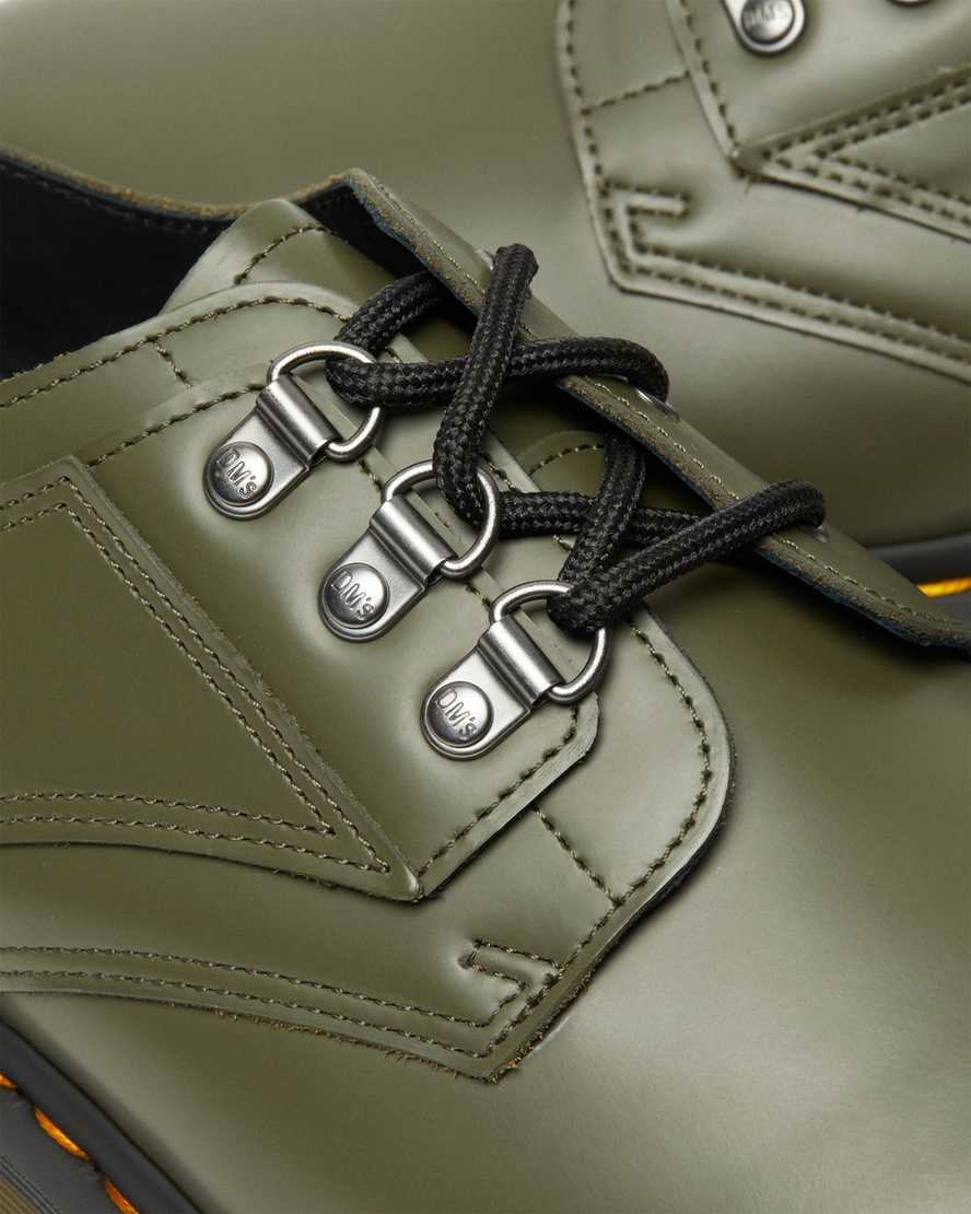 green dr martens 1461 verso smooth mens oxford shoes