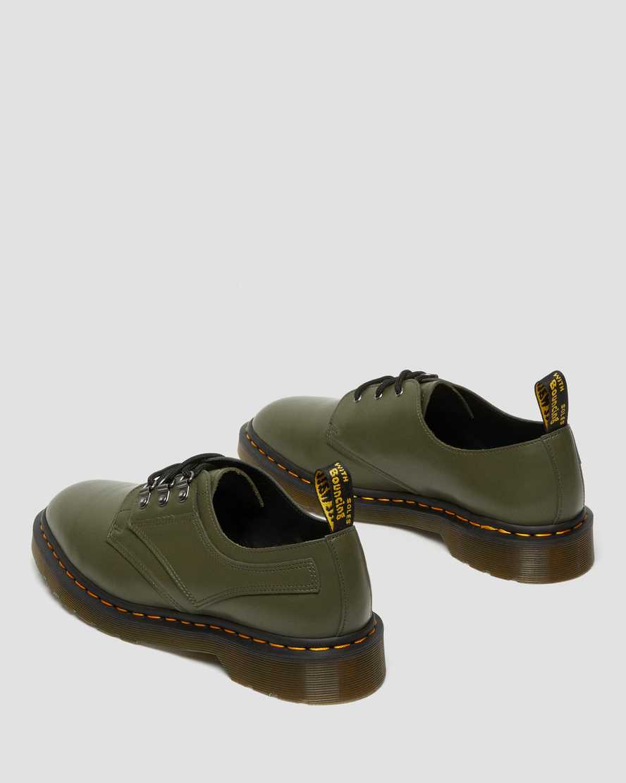 green dr martens 1461 verso smooth mens oxford shoes