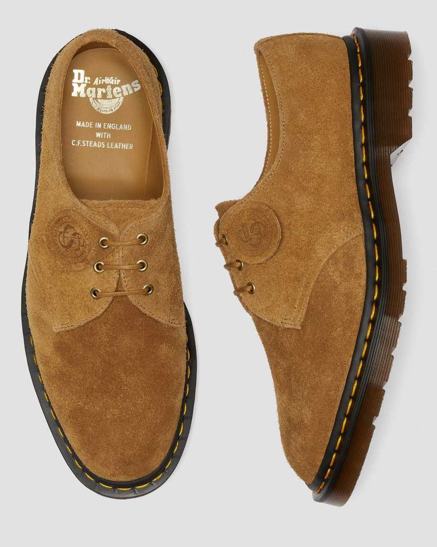brown dr martens 1461 made in england mens oxford shoes