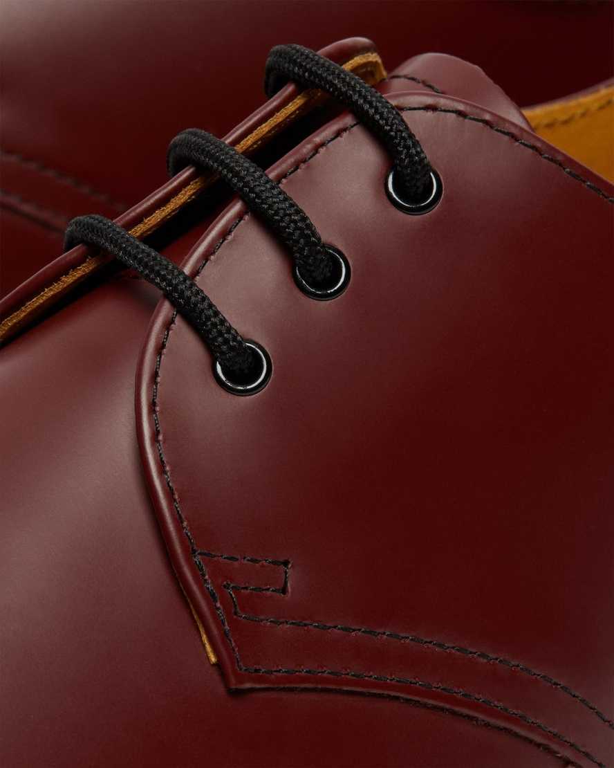 red dr martens 1461 smooth mens oxford shoes