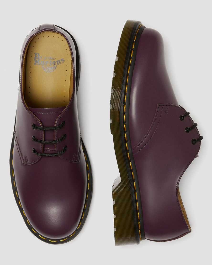 purple dr martens 1461 smooth mens oxford shoes