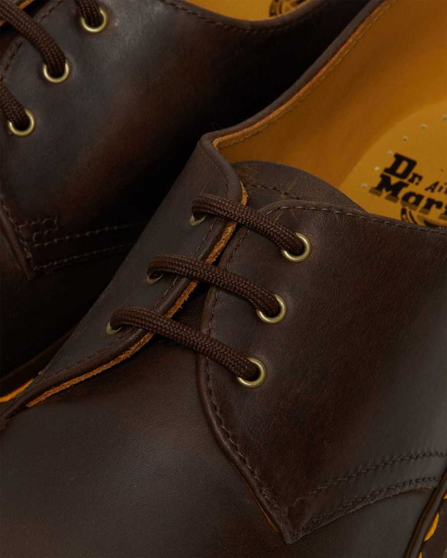 brown dr martens 1461 crazy horse mens oxford shoes