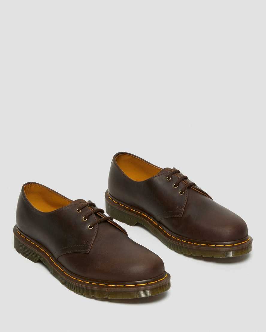 brown dr martens 1461 crazy horse mens oxford shoes