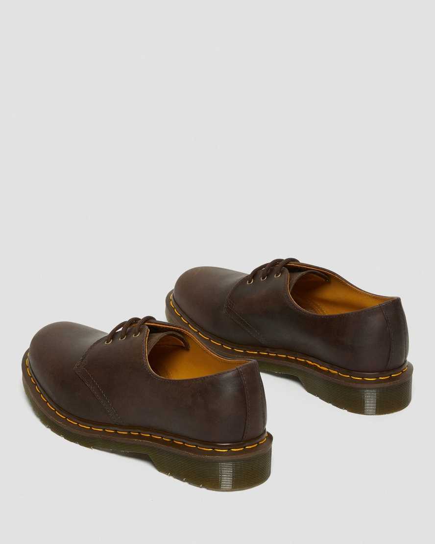 brown dr martens 1461 crazy horse mens oxford shoes