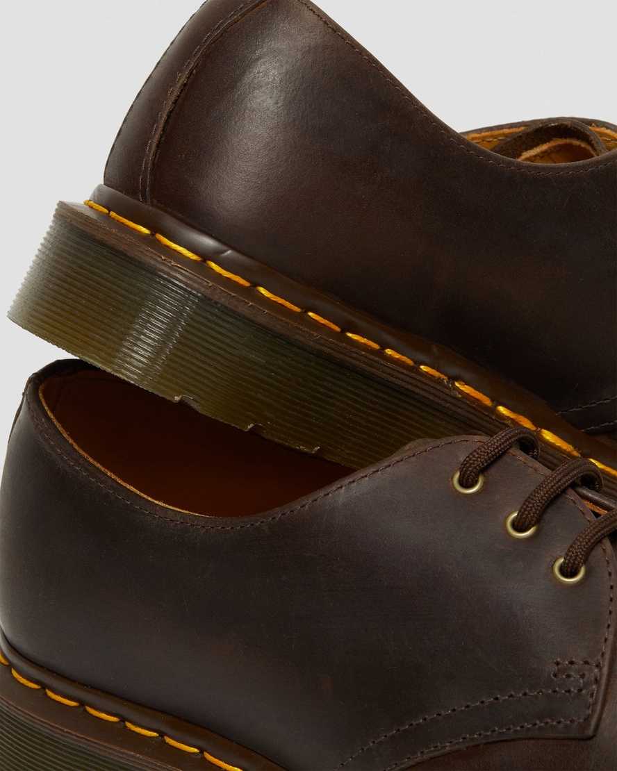 brown dr martens 1461 crazy horse mens oxford shoes