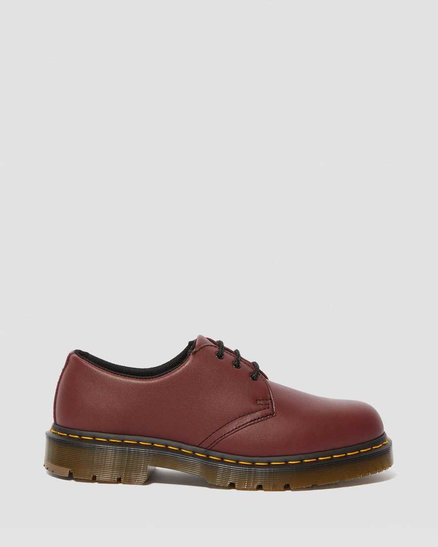 red dr martens 1461 slip resistant mens oxford shoes