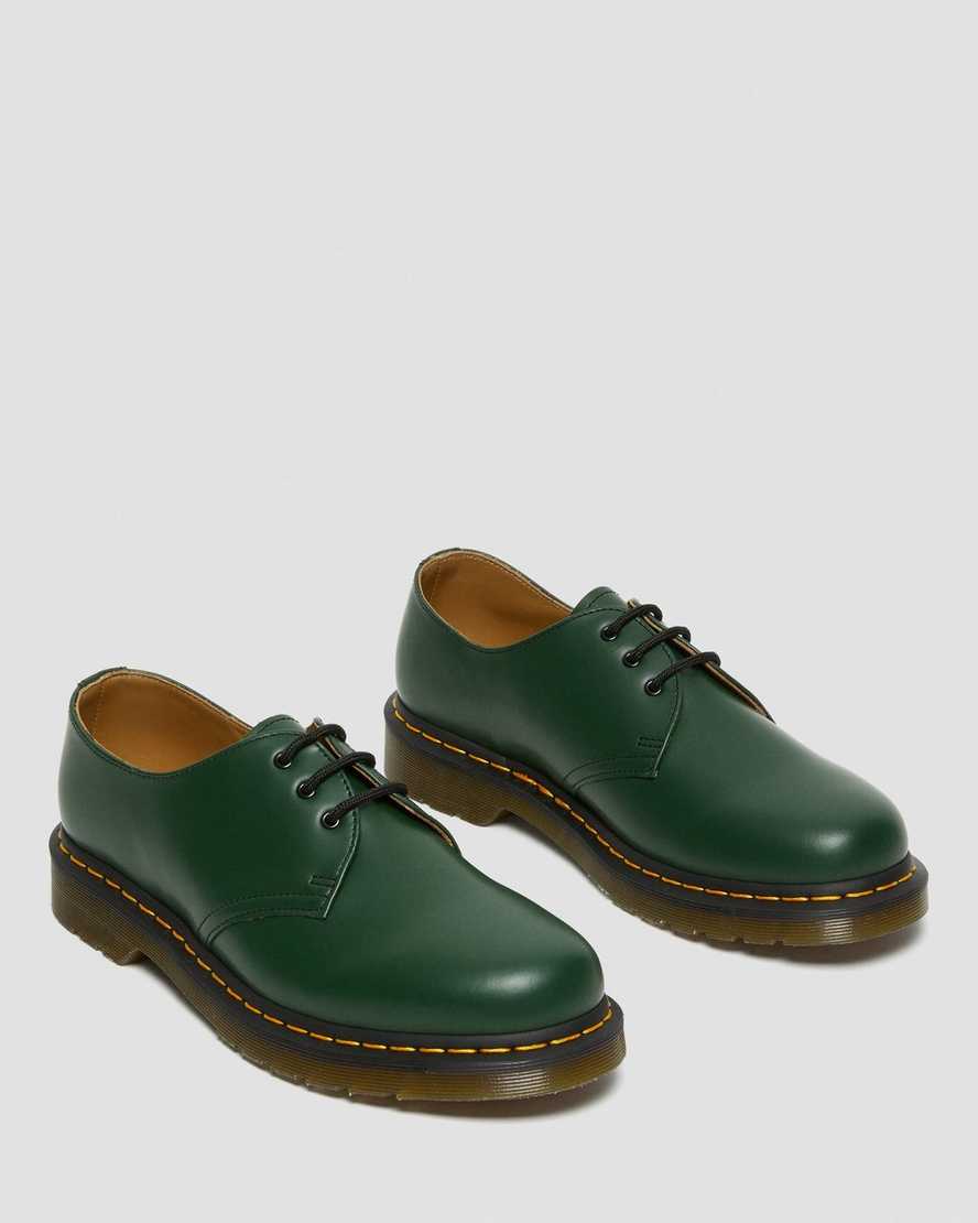 green dr martens 1461 smooth mens oxford shoes