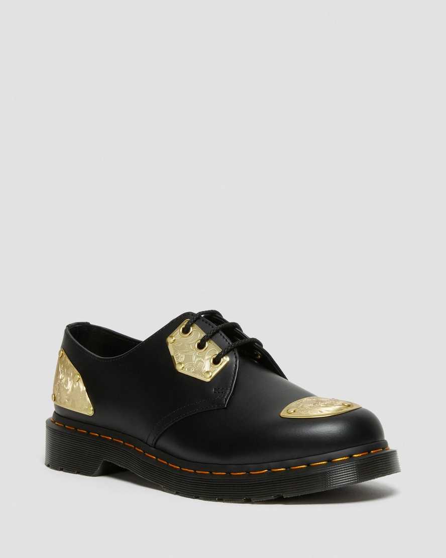 black dr martens king nerd 1461 mens oxford shoes