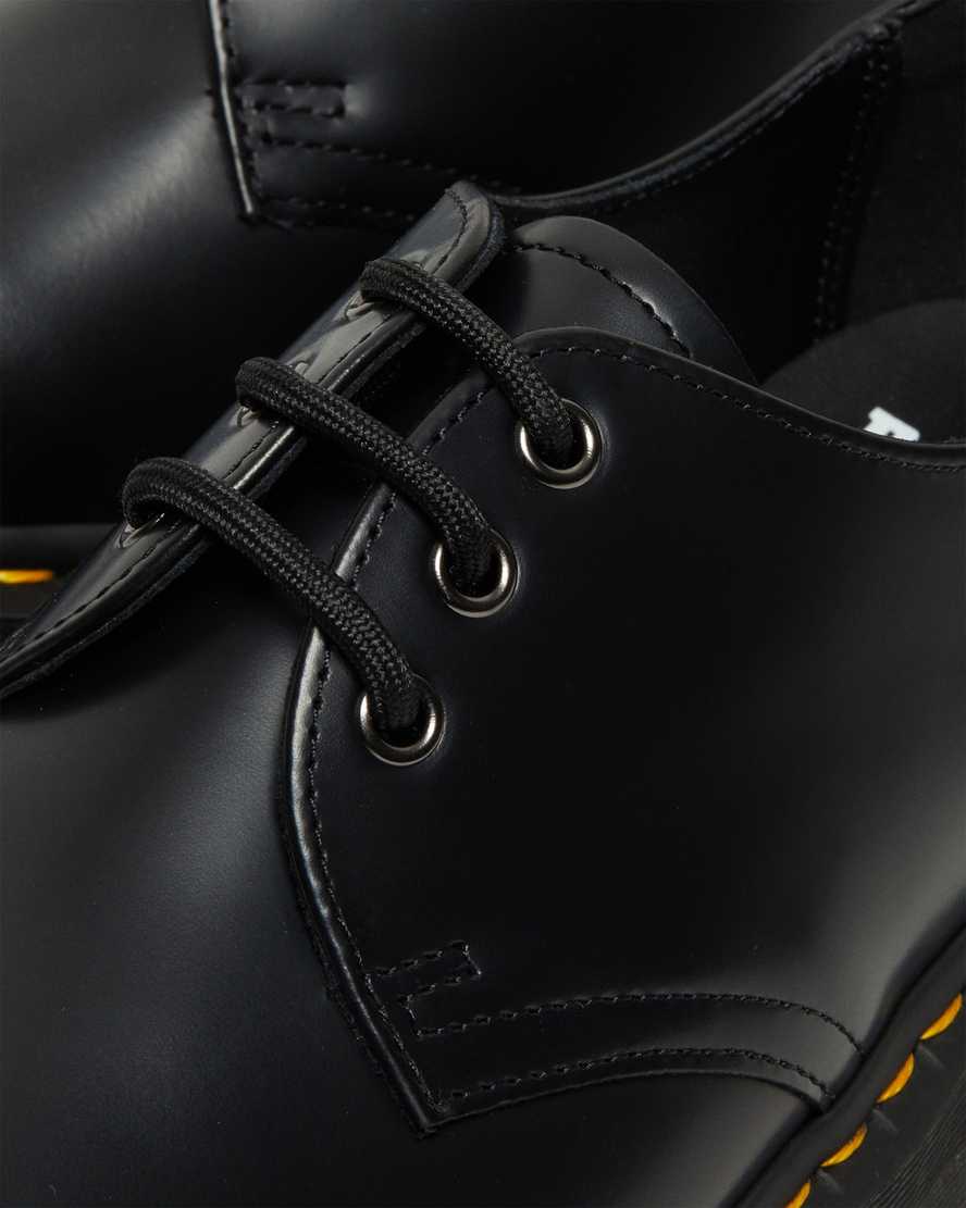 black dr martens 1461 smooth mens platform shoes